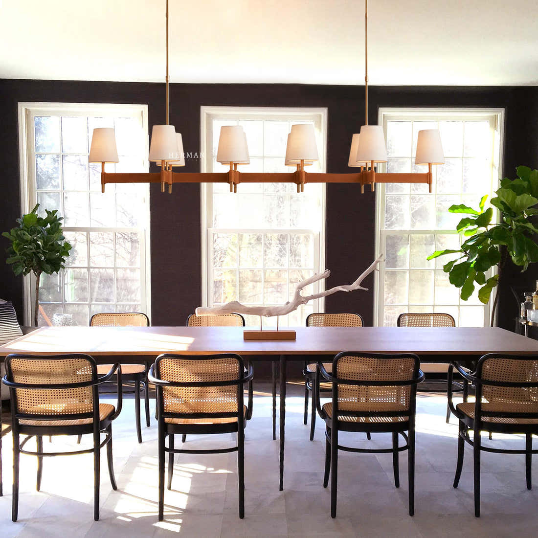 Hastings Midcentury Modern Linear Chandelier