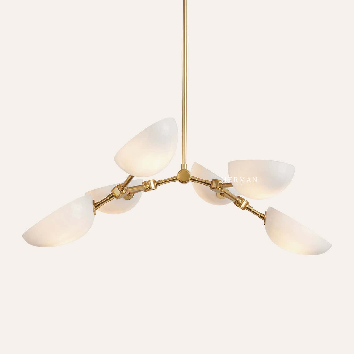 Argus Glass Chandelier 32" Width