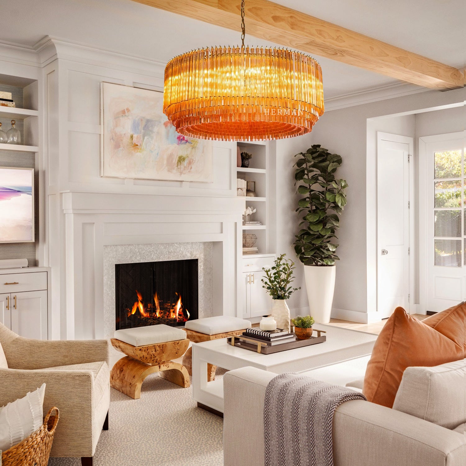 Grande Amaro Drum Chandelier 51.2″