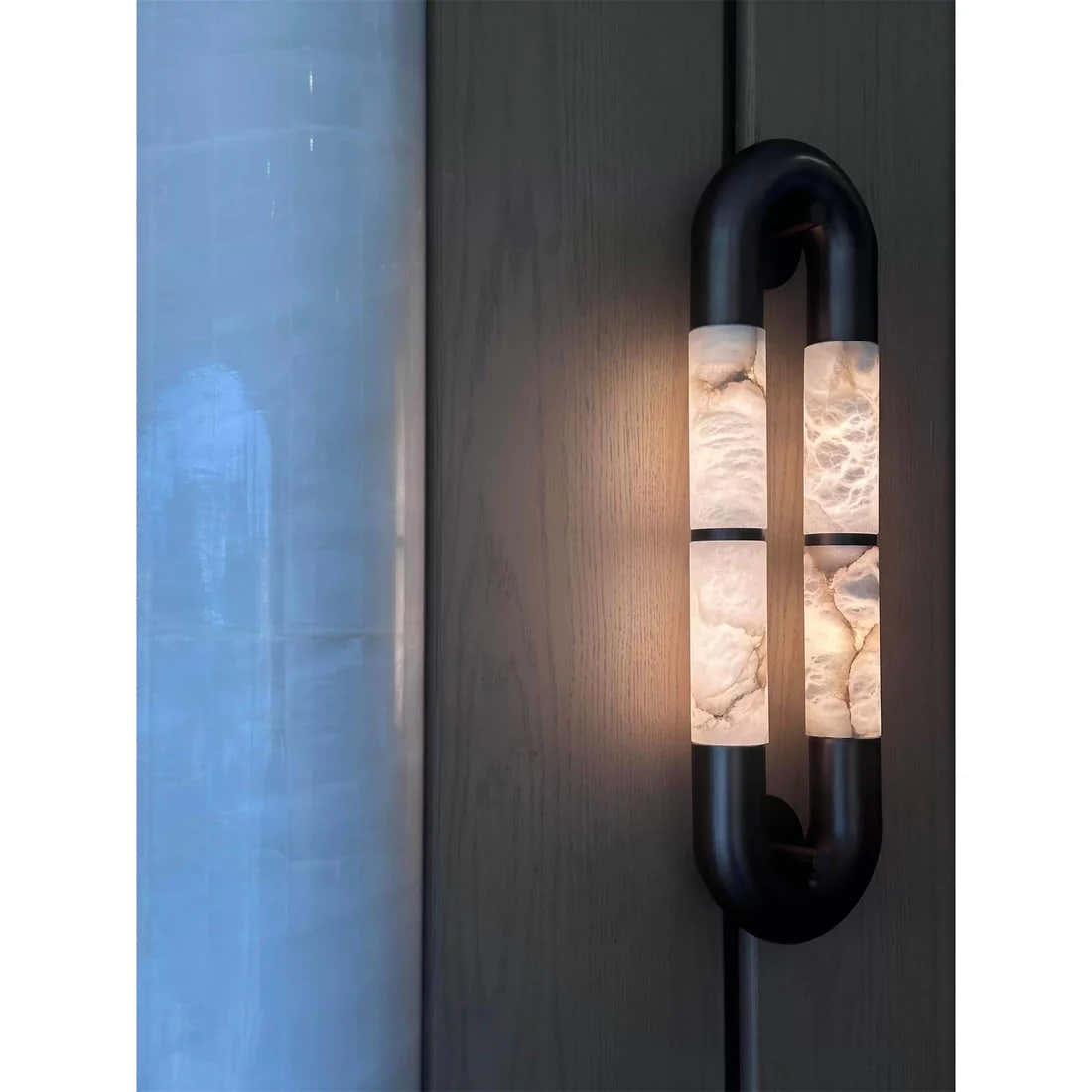 Alabaster Tube Wall Sconce