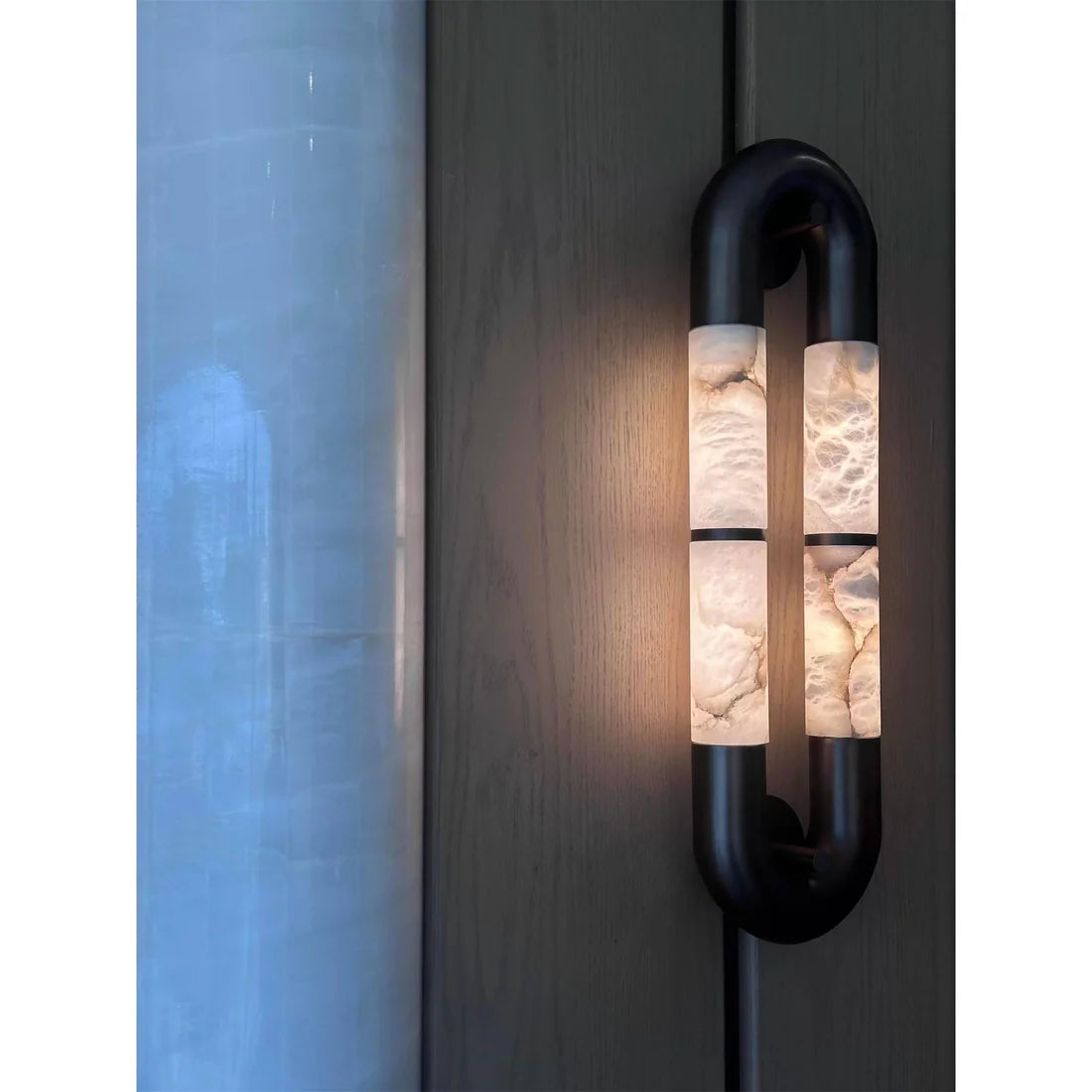 Alabaster Tube Wall Sconce
