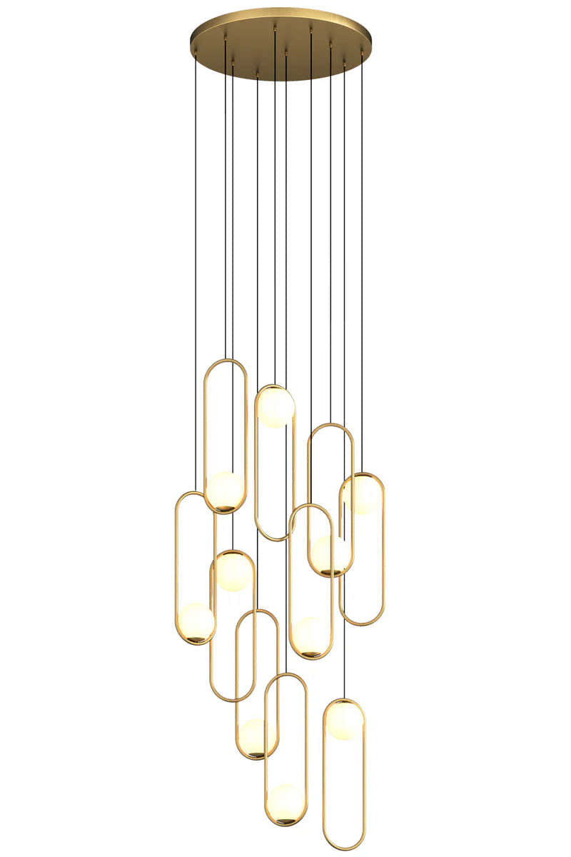 Luminous Modern LED Opal Glass Chandelier