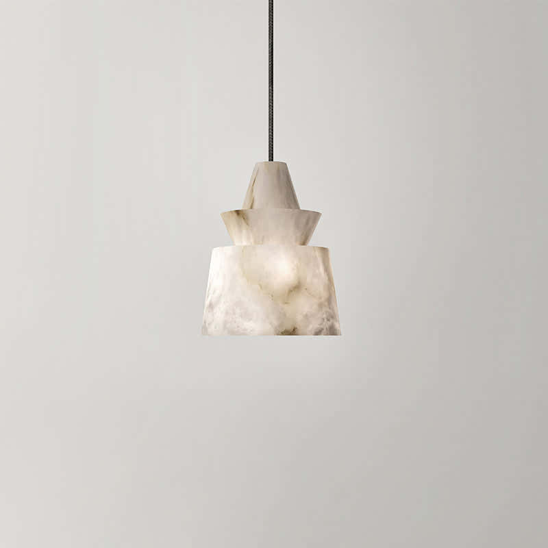 Carol Alabaster Pendant Light Beside Coffee Table