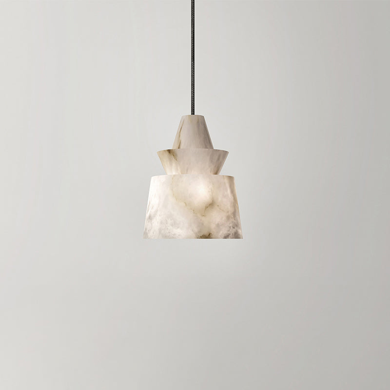 Carol Alabaster Pendant Light Beside Coffee Table