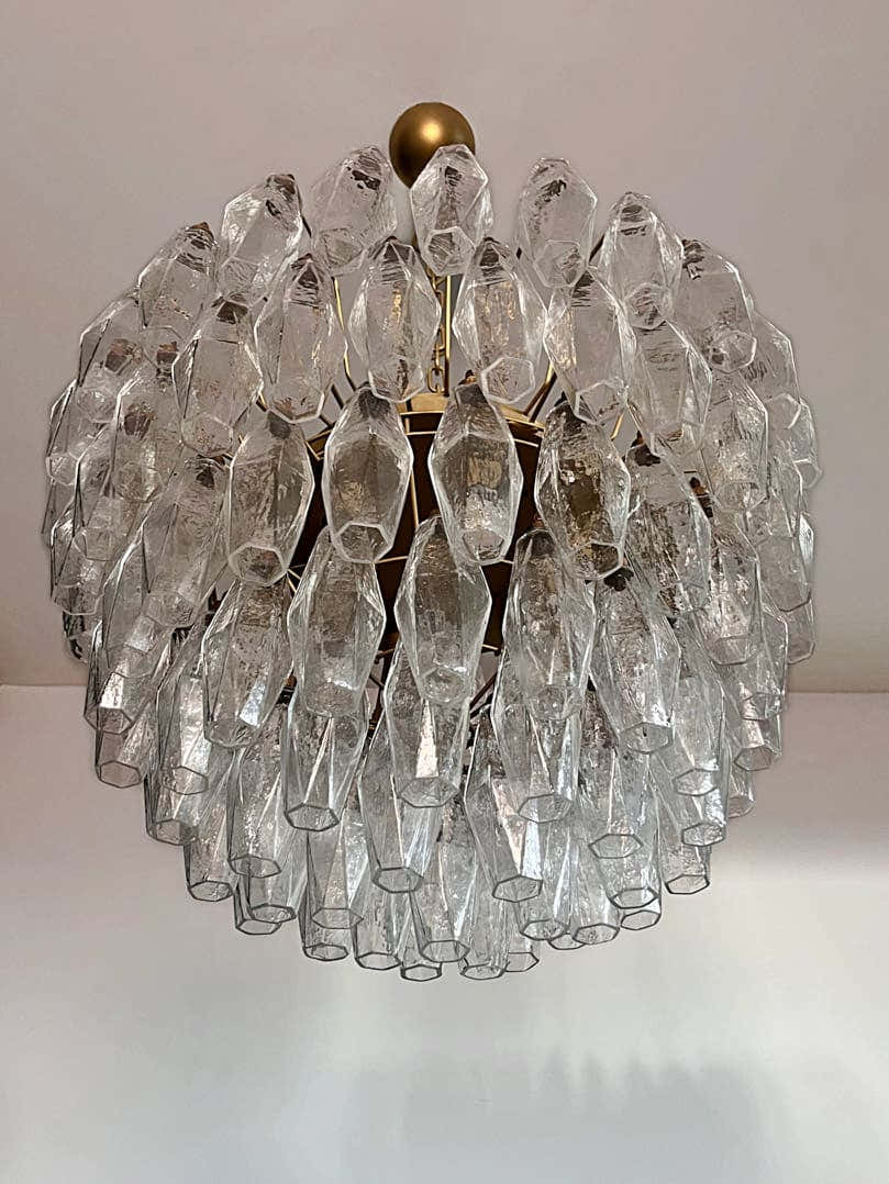 Murano Chandelier – Poliedri – 111 glass – Transparent