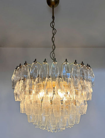 Murano Chandelier – Poliedri – 111 glass – Transparent