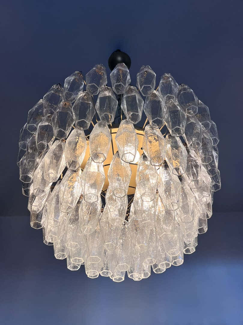 Murano Chandelier – Poliedri – 111 glass – Transparent