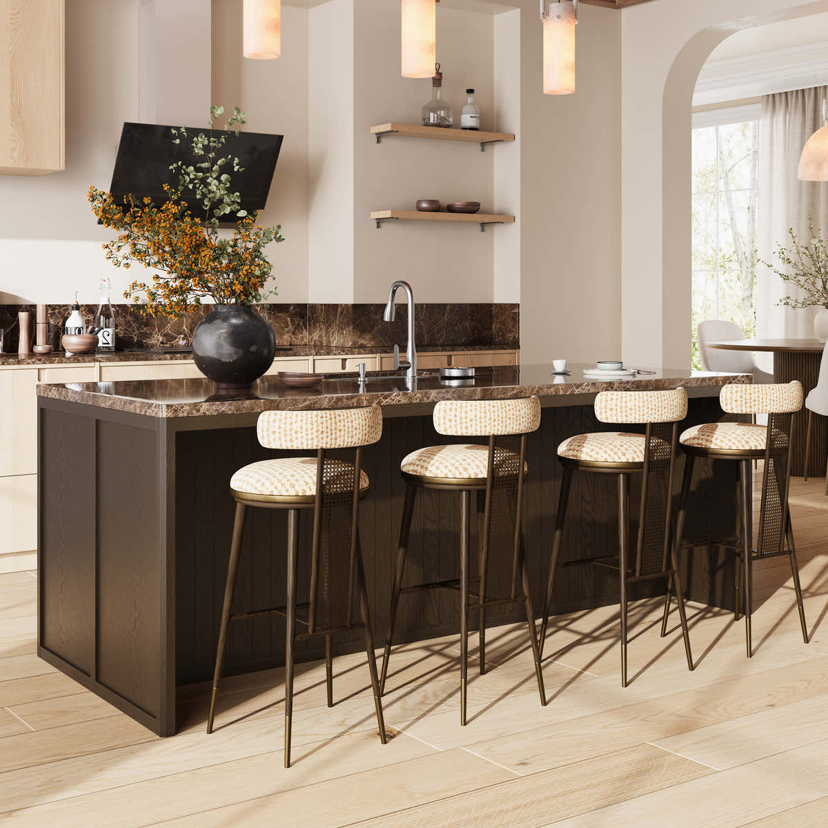 Custom Stone Kitchen Island