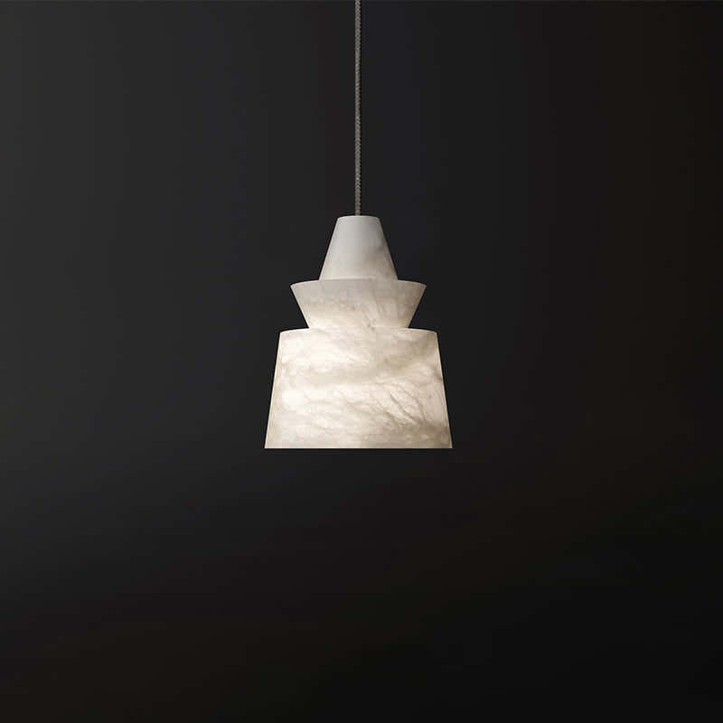 Carol Alabaster Pendant Light Beside Coffee Table