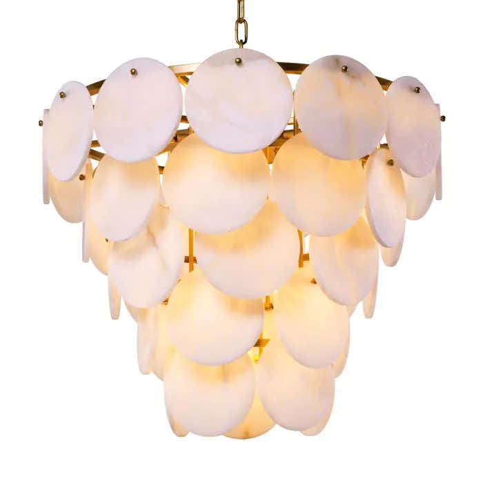 Clementina  Alabaster Chandelier 26"