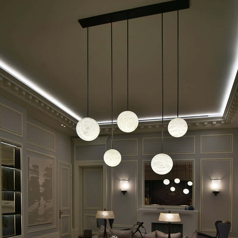 Alabaster Constellation Chandelier, Multi Pendant Light