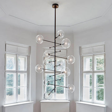 RD15 12-Light Modern Brass Chandelier 55.12" - Schwung