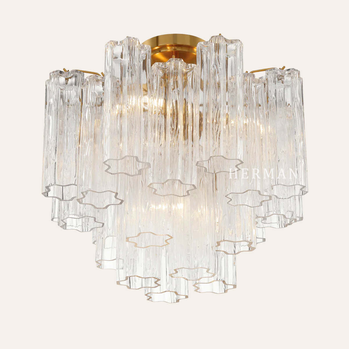 Addis Murano Glass Semi-Flush Ceiling Mount 17''W