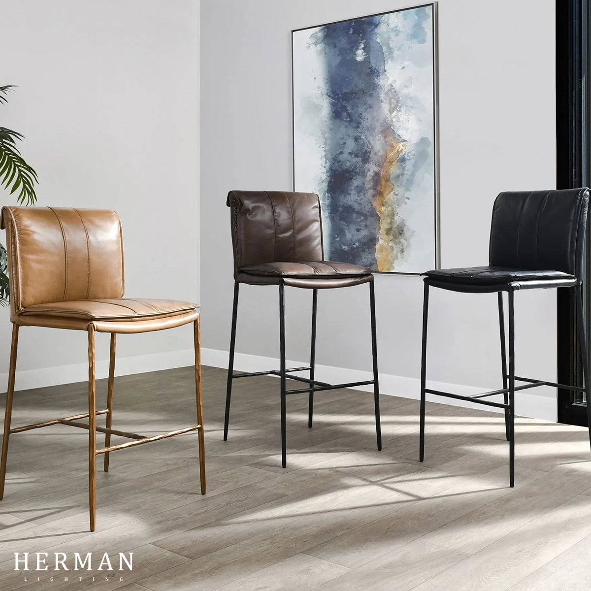 Eugina Leather Stool