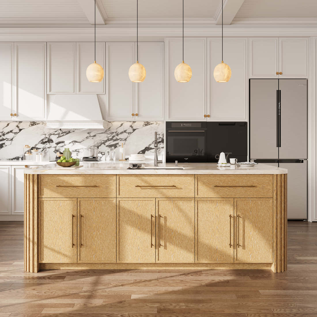 Custom Stone Kitchen Island