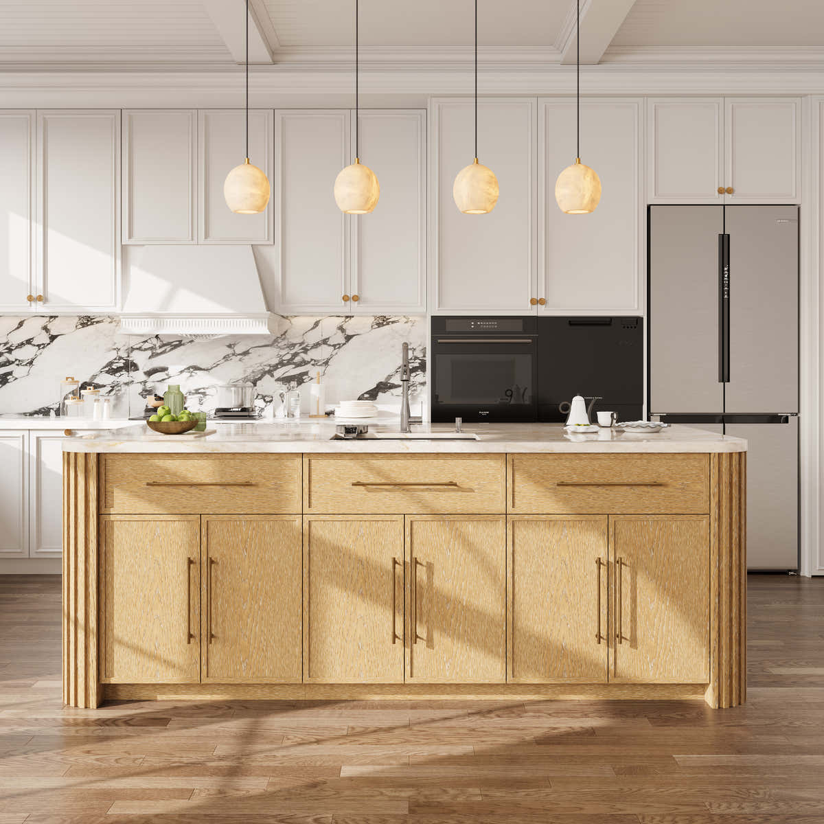 Custom Stone Kitchen Island