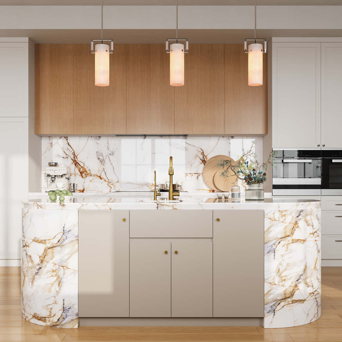 Custom Stone Kitchen Island
