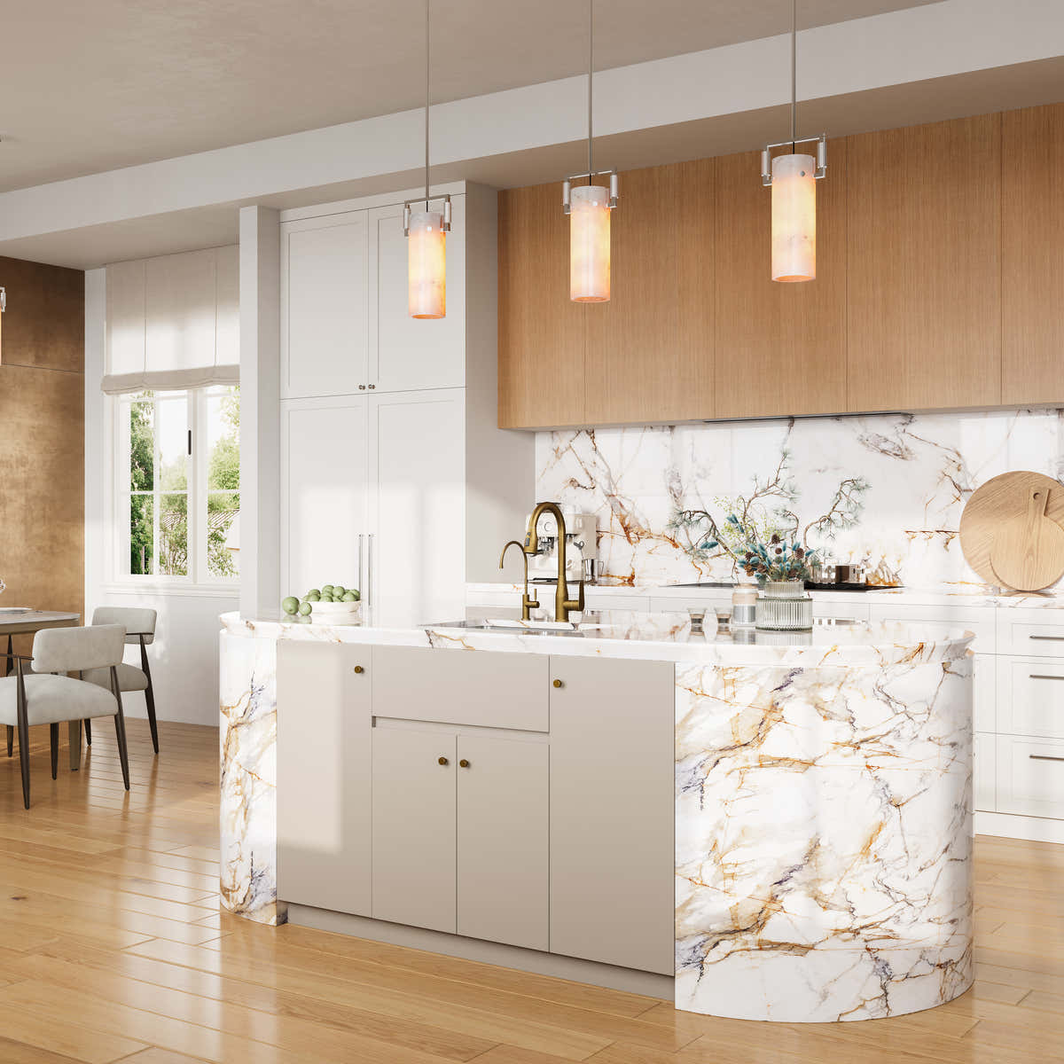 Custom Stone Kitchen Island