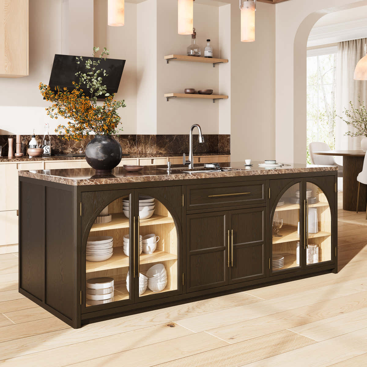 Custom Stone Kitchen Island