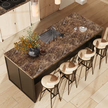 Custom Stone Kitchen Island