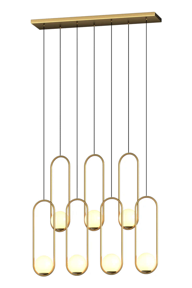 Luminous Modern LED Opal Glass Chandelier