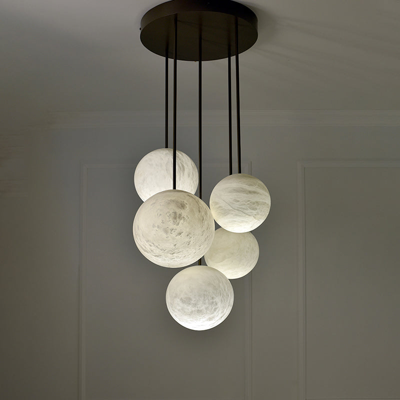 Alabaster Constellation Chandelier, Multi Pendant Light