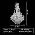 Oversized Luxury Traditional Gold/Chrome Candle Branch Crystal Chandelier