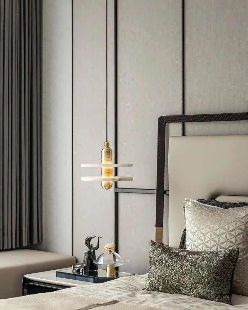 Alabaster Modern Marble Ring Pendant Light