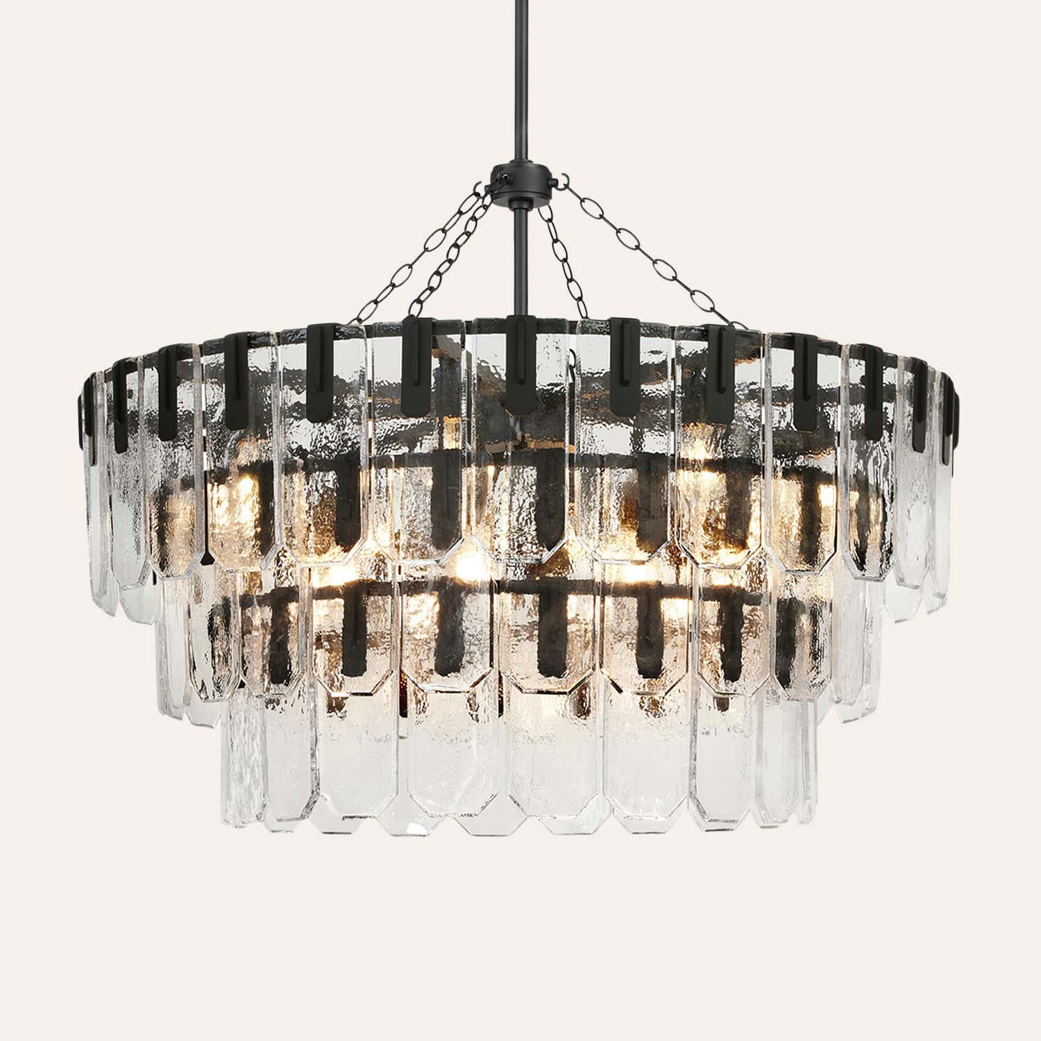 Nadia Glass Chandelier 30" 41"