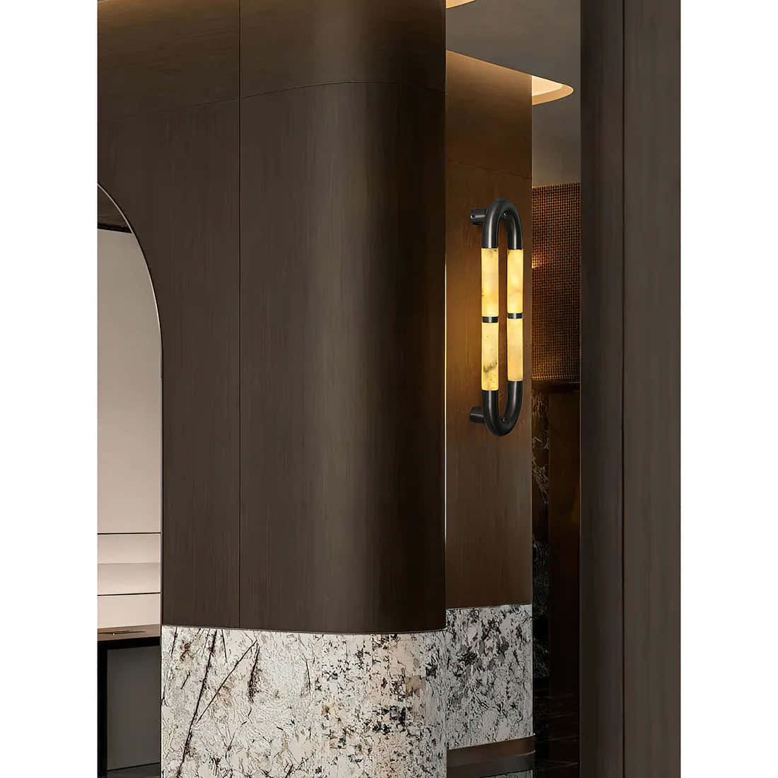 Alabaster Tube Wall Sconce