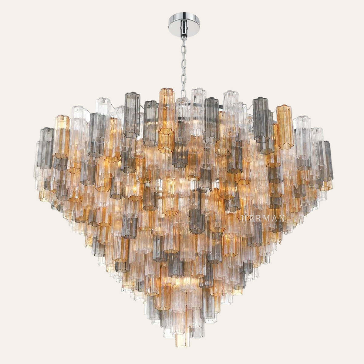 Addis Murano Glass 40 Light Chandelier 62" W