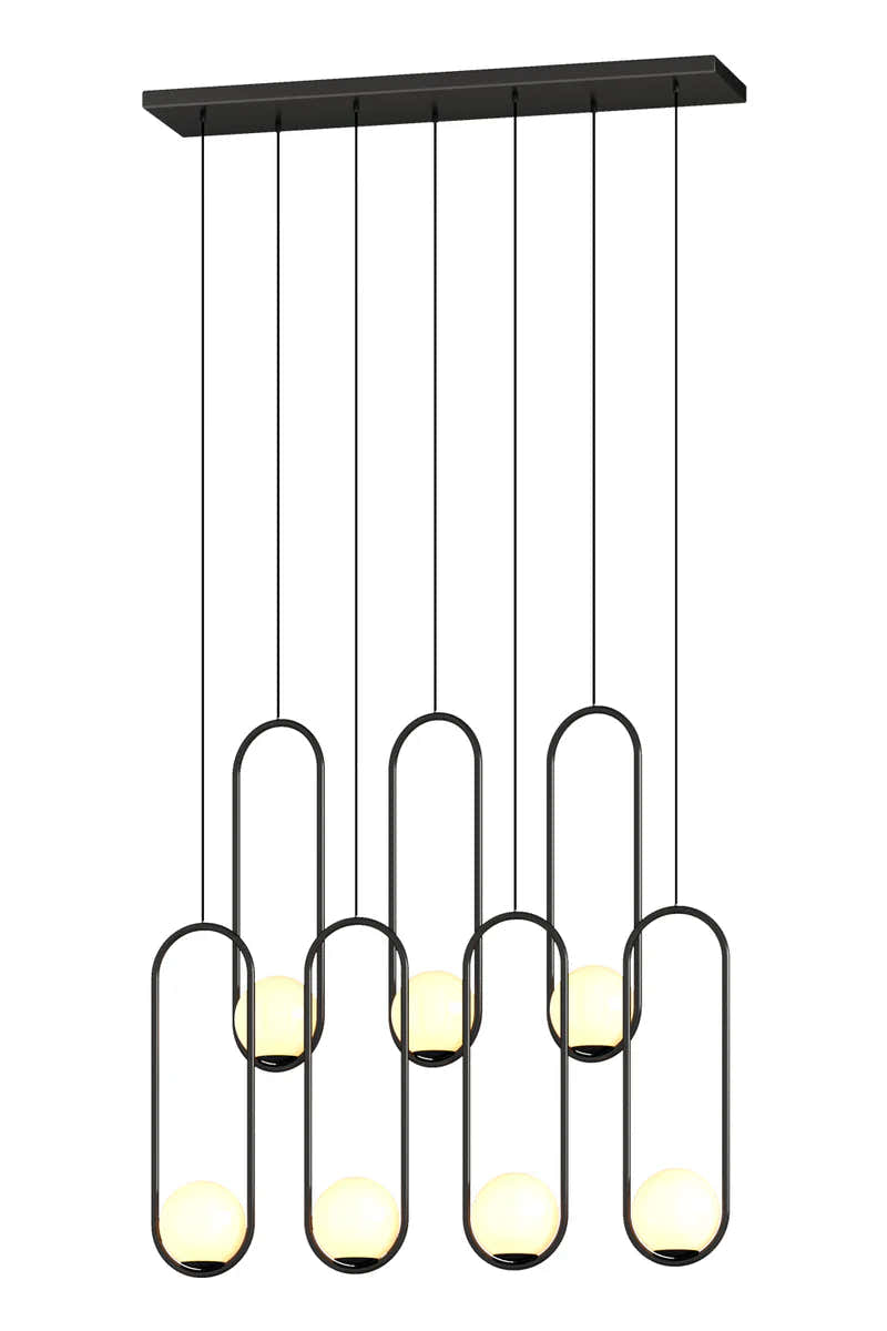 Luminous Modern LED Opal Glass Chandelier