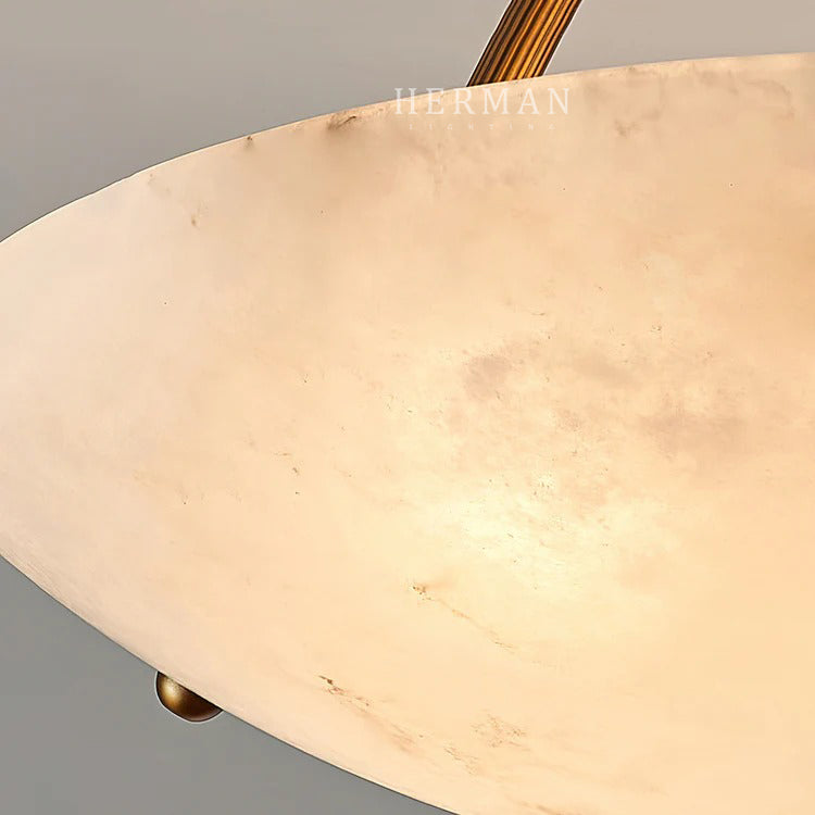 Vintage Round Alabaster Ceiling Lamps
