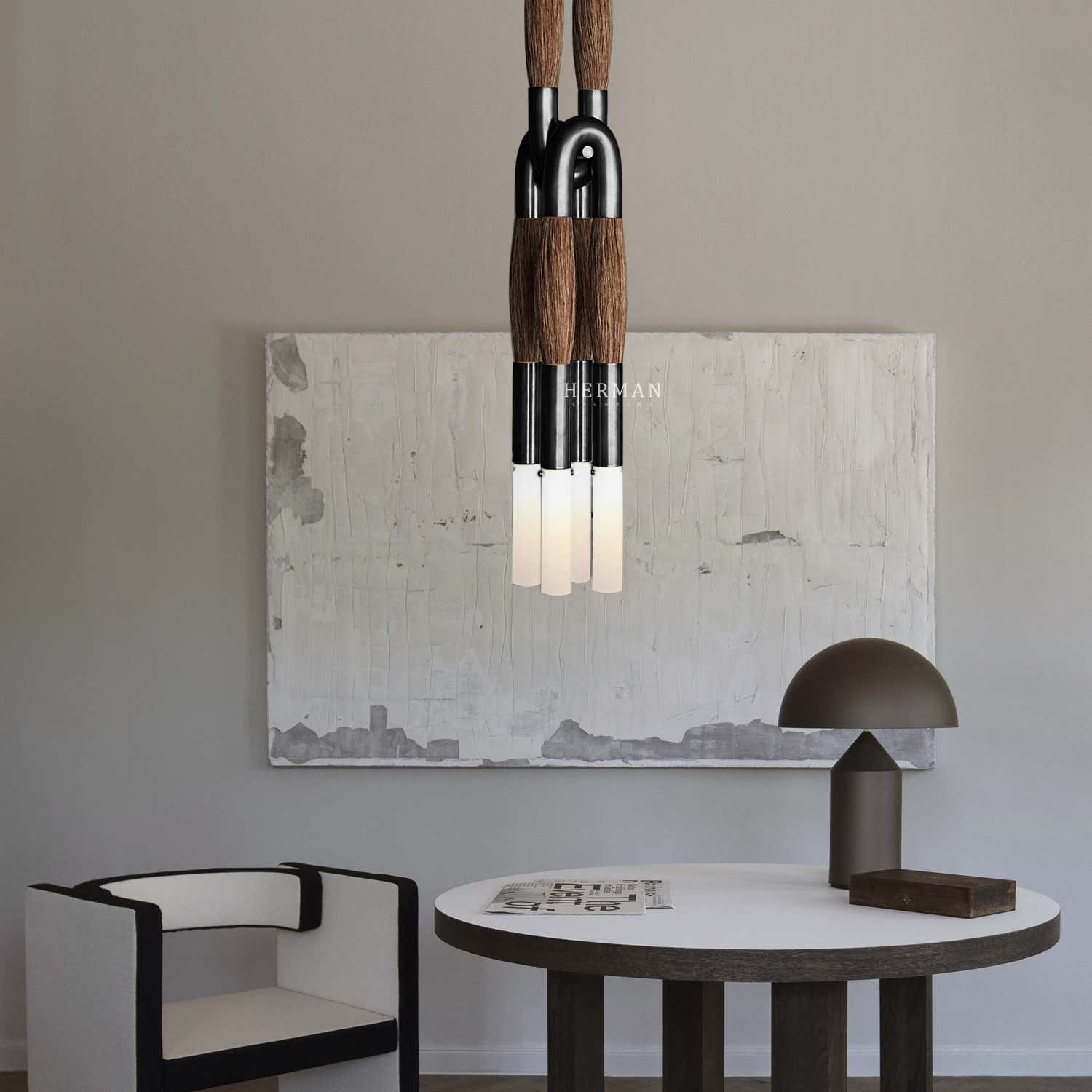 Heritage Horsehair 4-Light Pendant