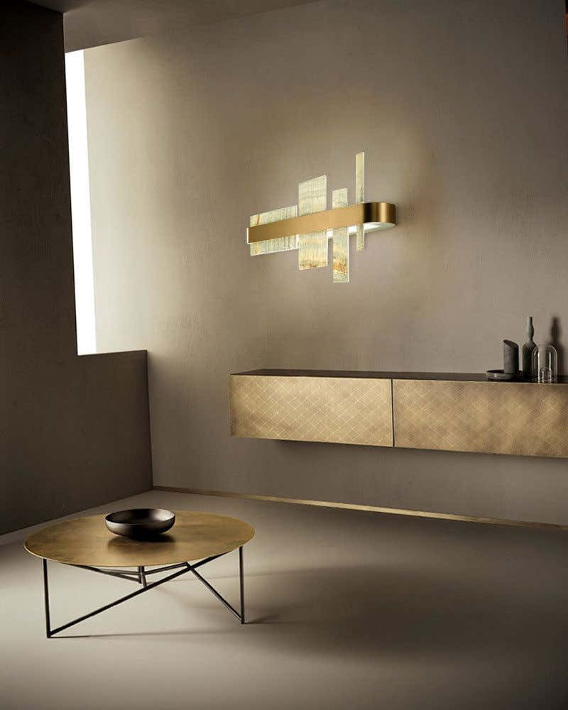 Long Cord Alabaster Ceiling Pendant Light Brushed Gold