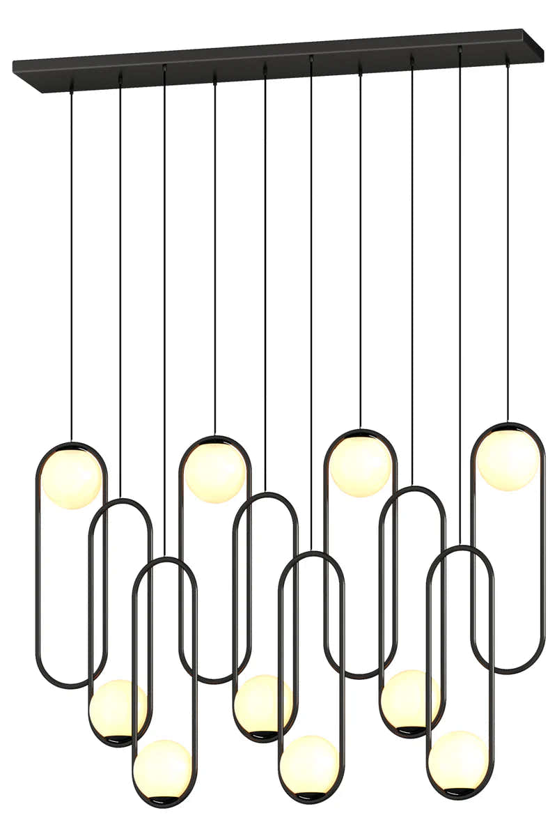 Luminous Modern LED Opal Glass Chandelier