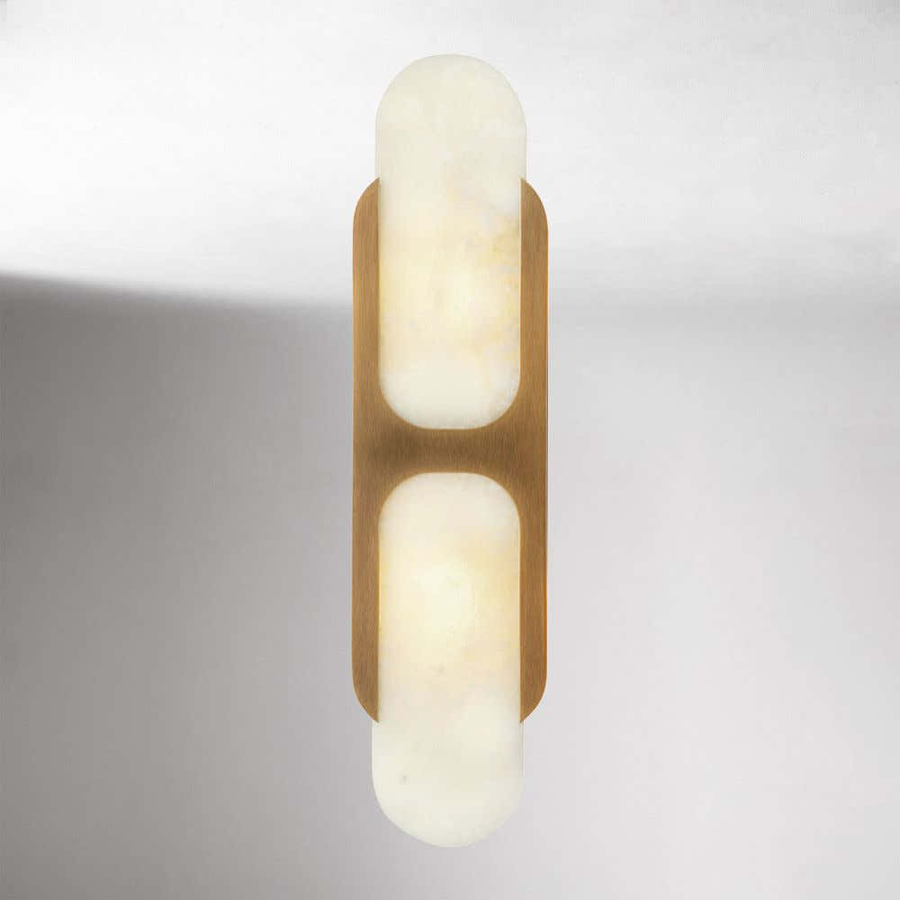 Hopkins Alabaster Sconce 9"–17"