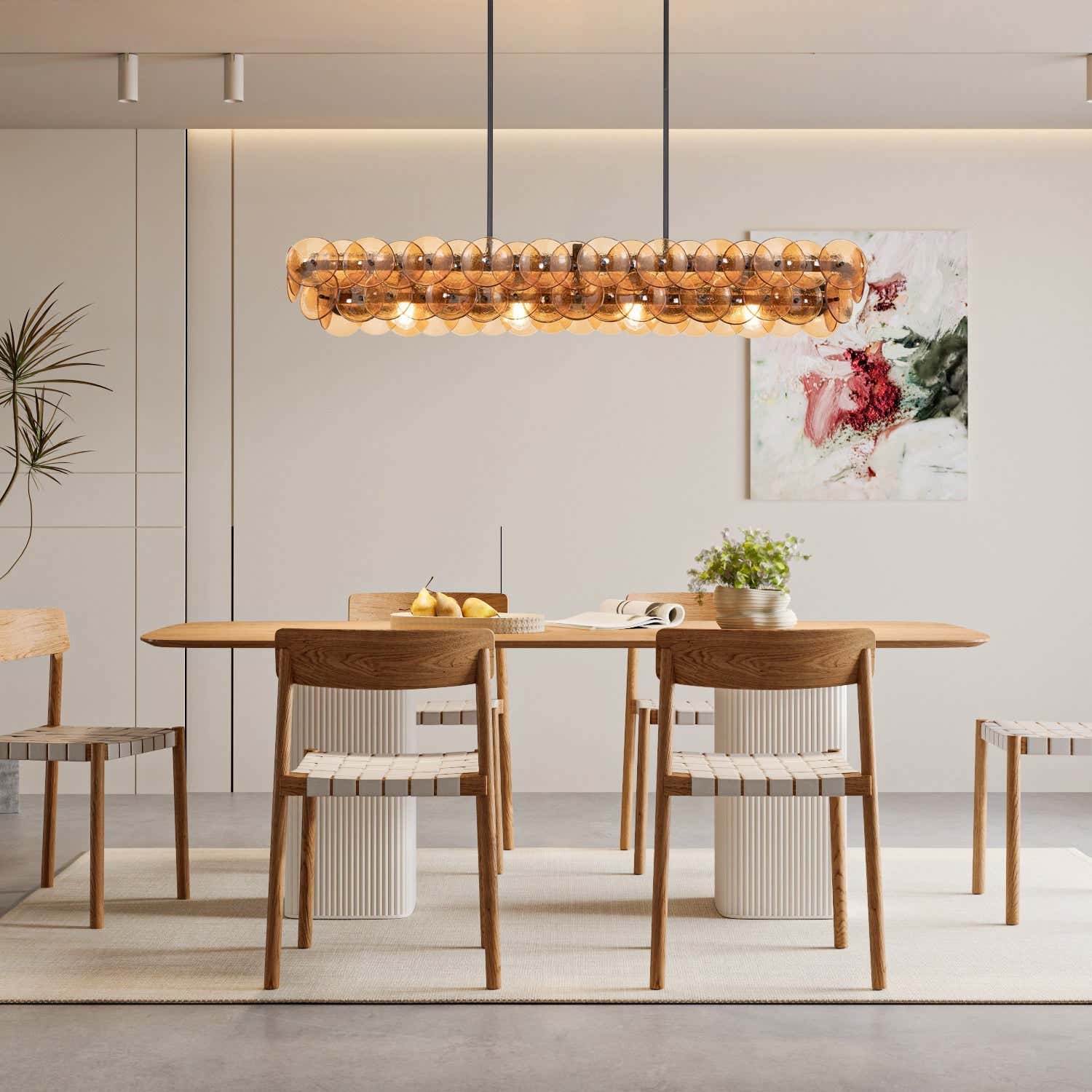 Loren Linear Glass Chandelier