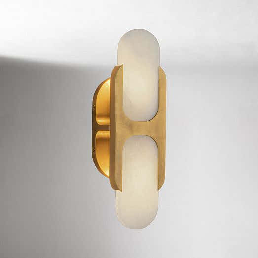 Hopkins Alabaster Sconce 9"–17"