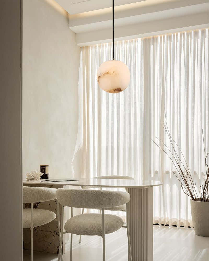 Small Alabaster Cluster Globes Ceiling Pendant Light For High Ceiling