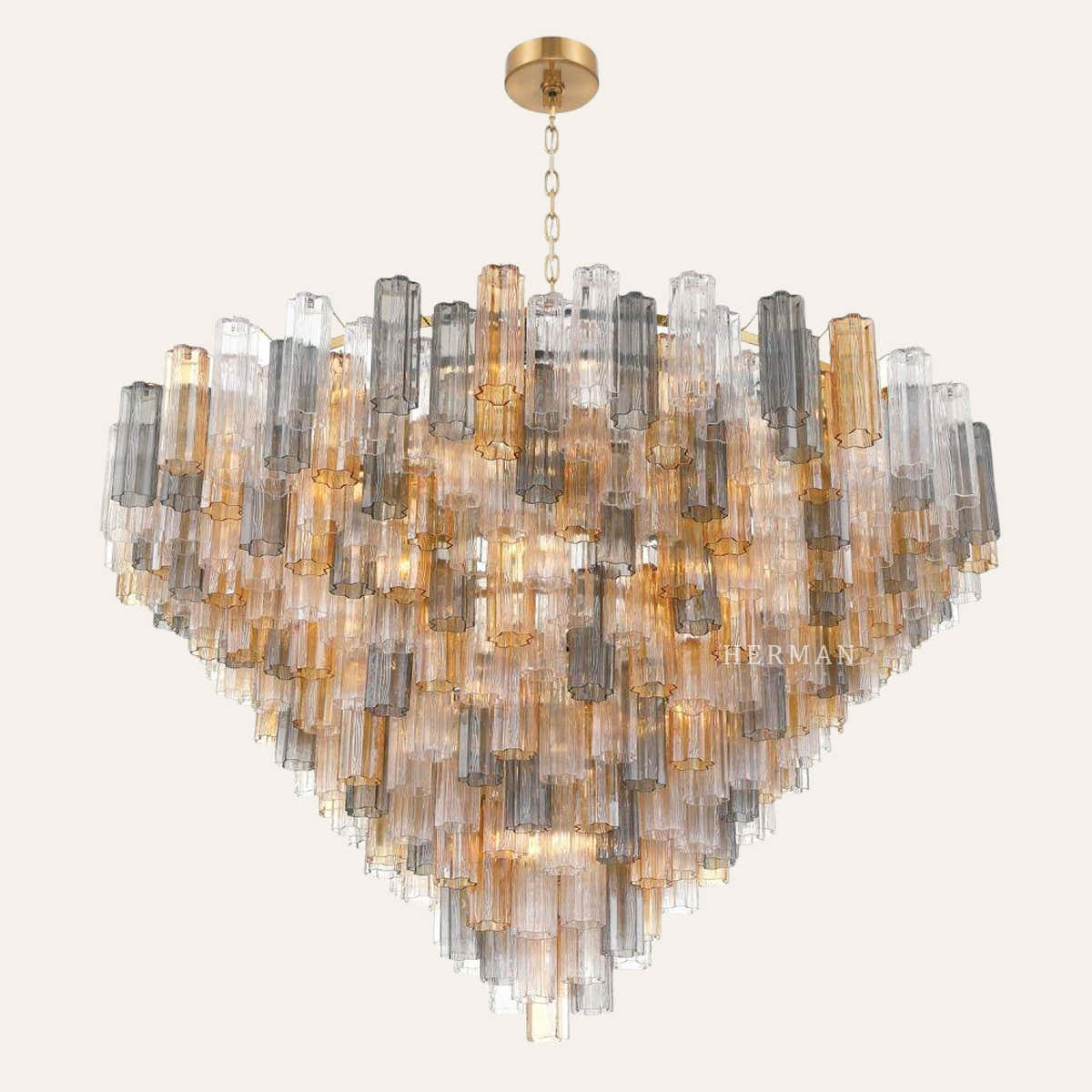 Addis Murano Glass 40 Light Chandelier 62" W