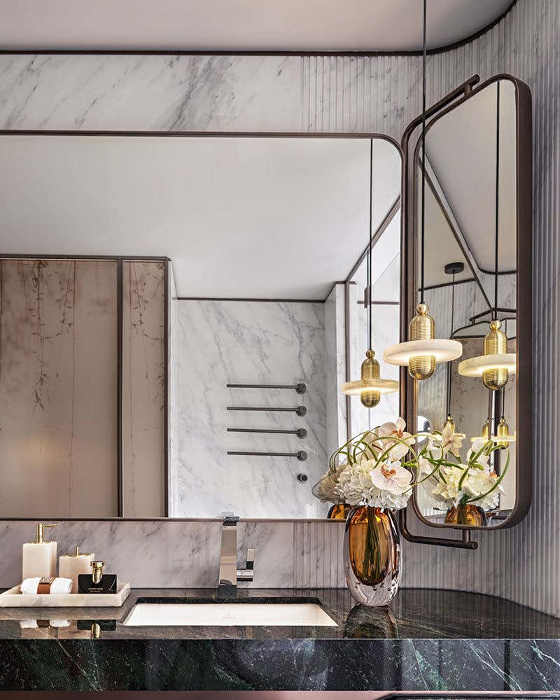 Alabaster Modern Marble Ring Pendant Light