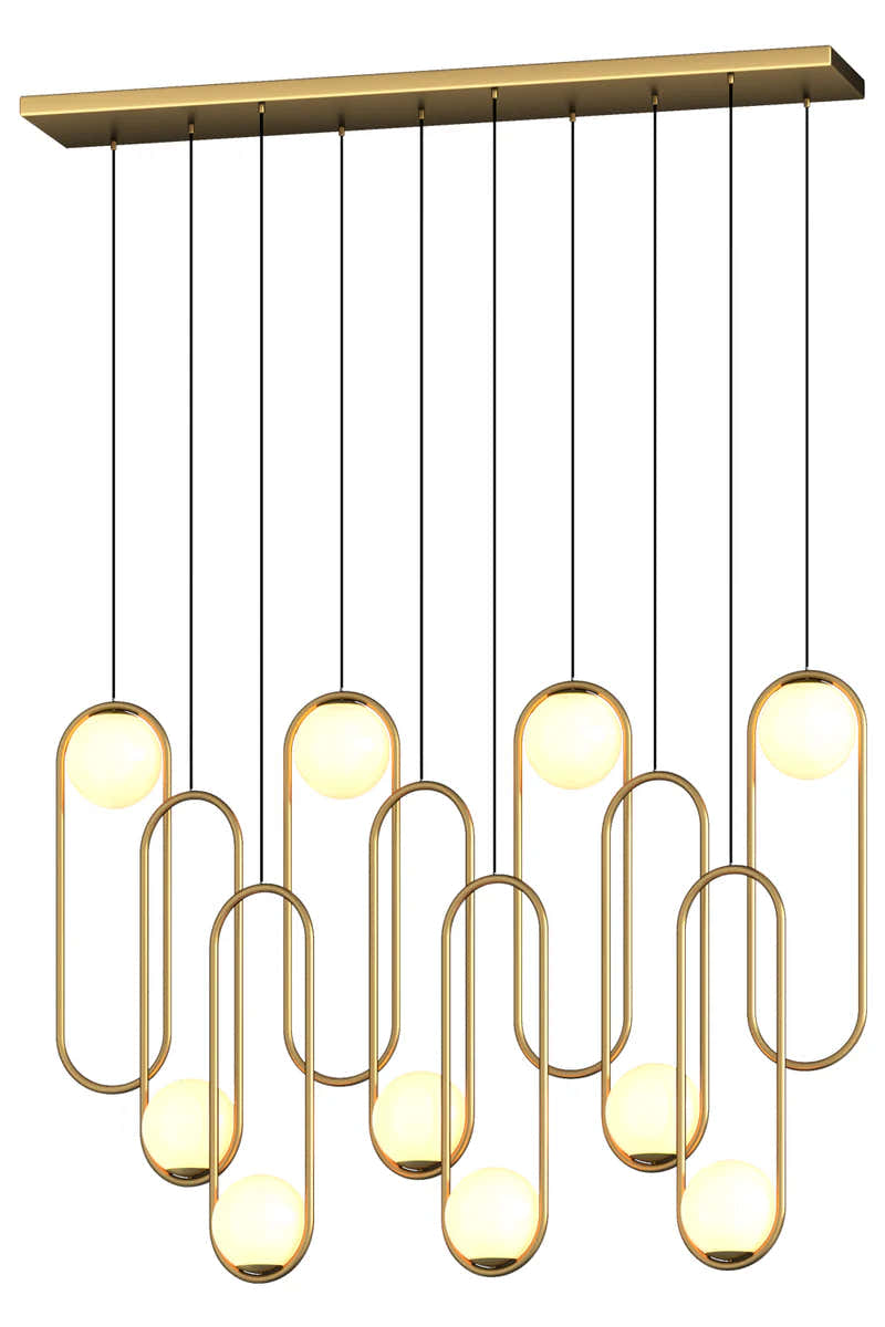 Luminous Modern LED Opal Glass Chandelier