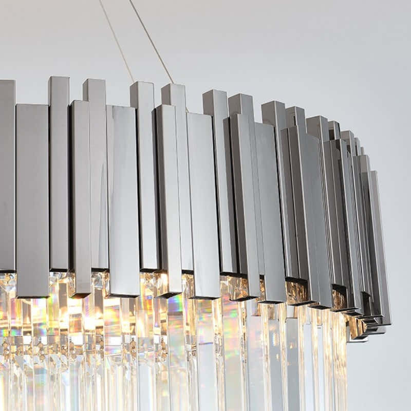 Enoch Gold Plated Round Crystal Chandelier