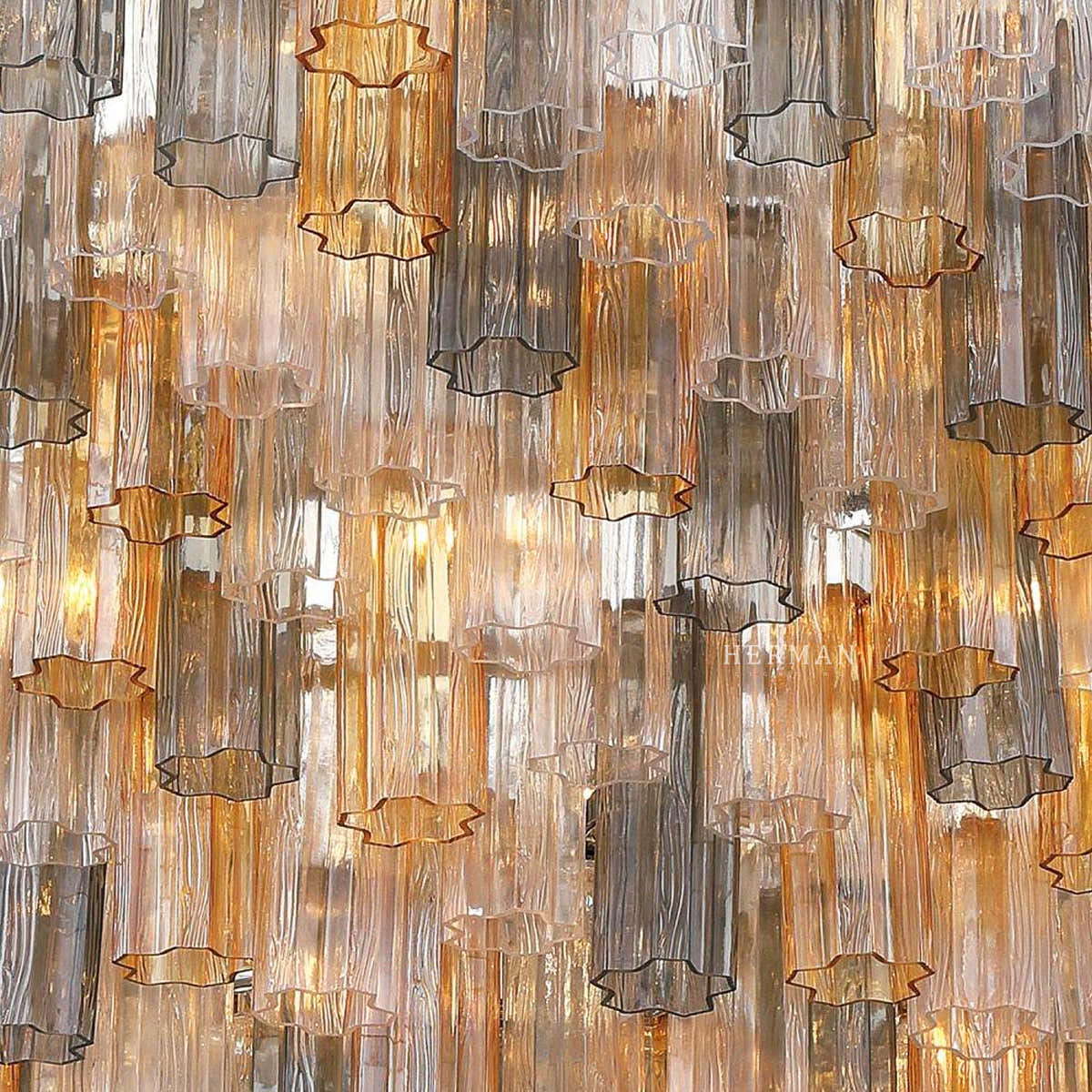Addis Murano Glass 40 Light Chandelier 62" W