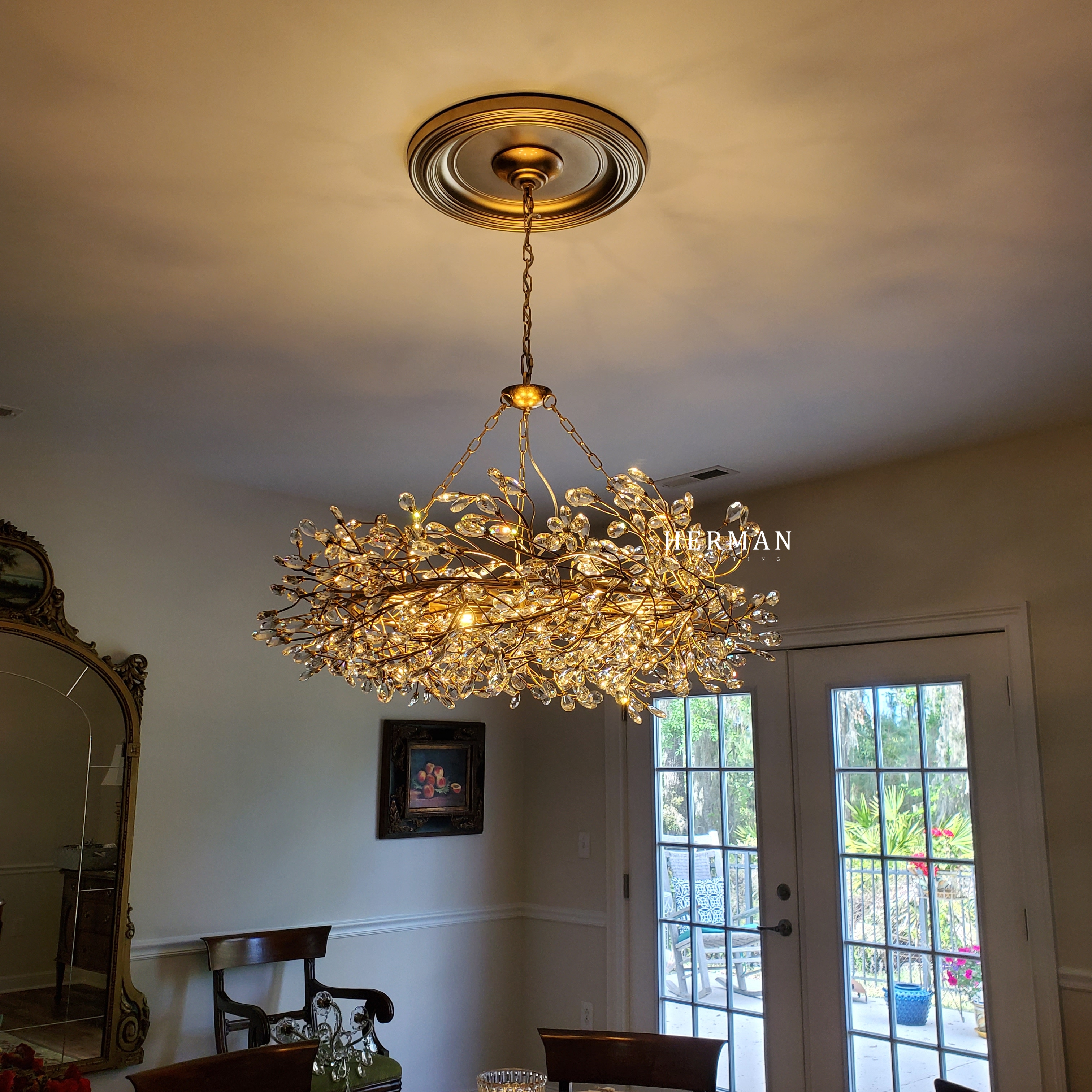 Fiore Crown Chandelier 39" 48" 60"