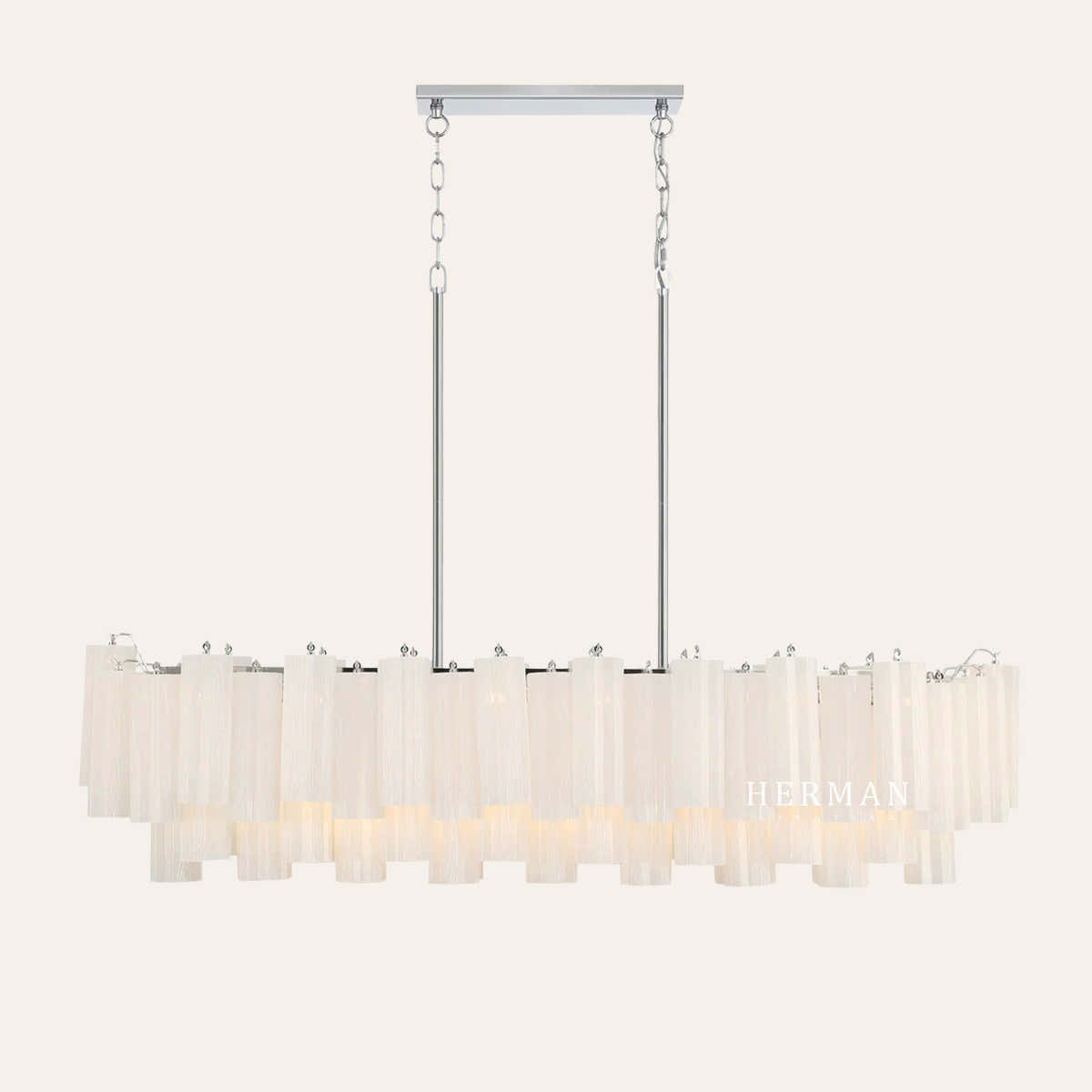 Addis Murano Glass Linear Chandelier 51"
