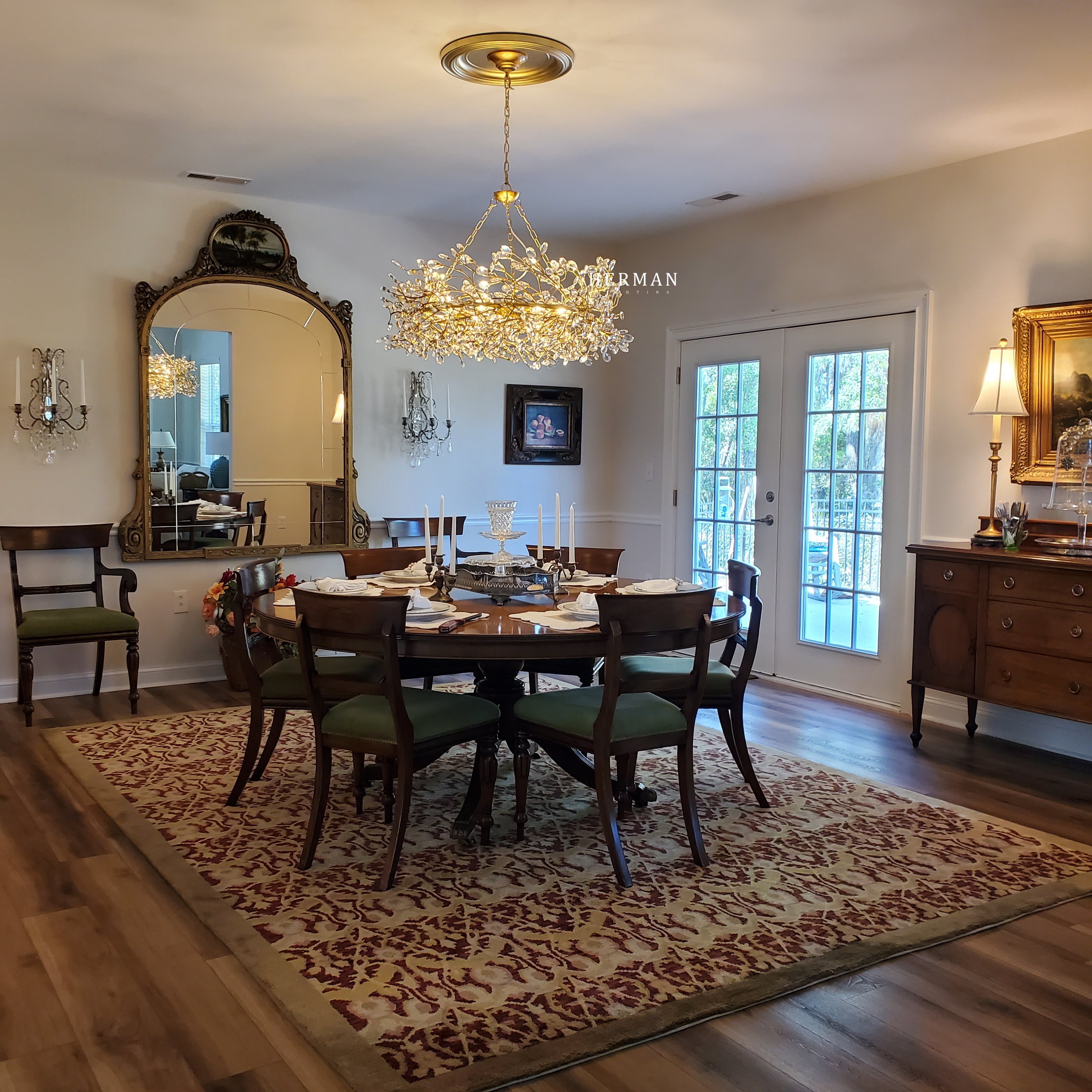 Fiore Crown Chandelier 39" 48" 60"