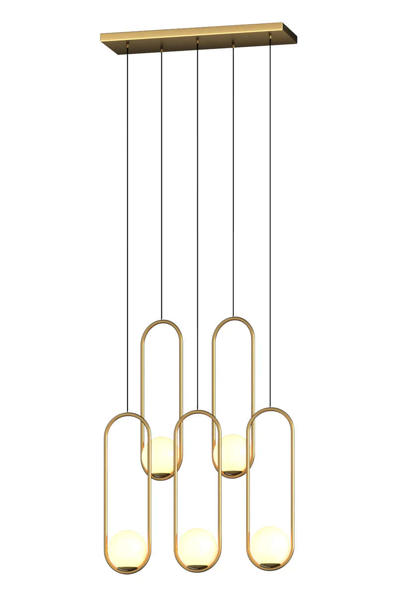 Luminous Modern LED Opal Glass Chandelier