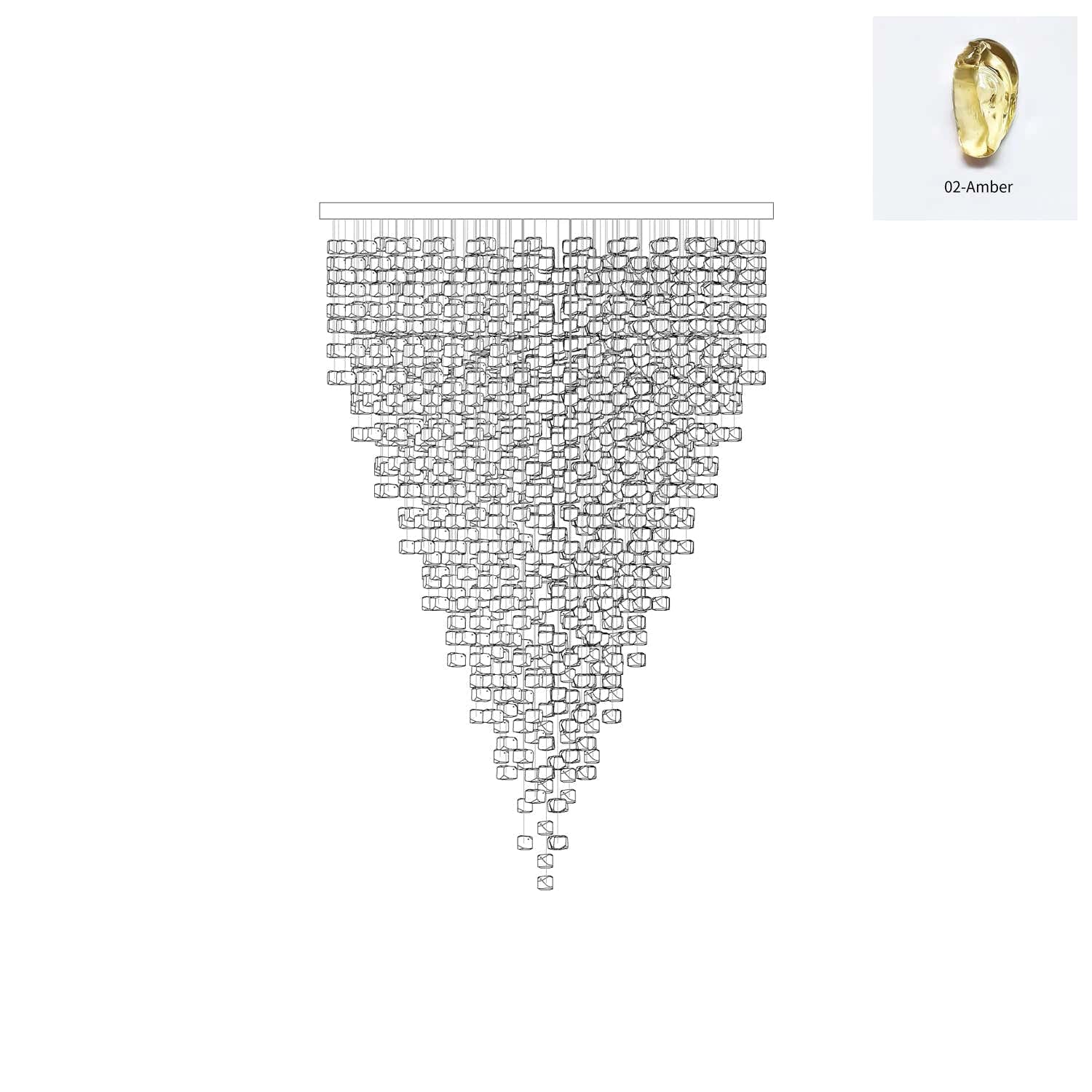 Crystal Stone Chandelier